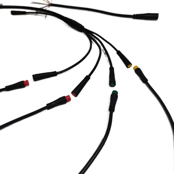 1 комплект кабеля Ebike Водонепроницаемый разъем L1ead Линия интеграции электрического велосипеда 1-5 для фар дисплея Акселератора Тормоза