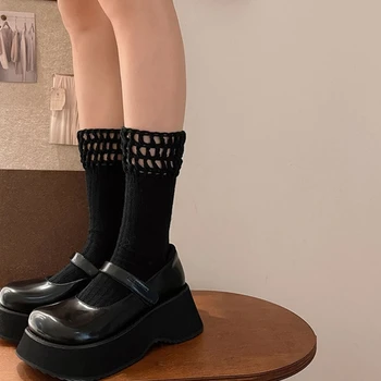 1 Пара женских летних коротких тонких носков Для девочек, сексуальные хлопчатобумажные носки с кружевными оборками для девочек