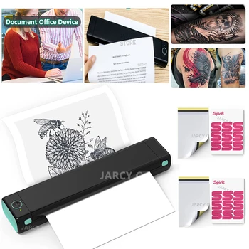 1 шт. Мини Беспроводной термопринтер для татуировки, Bluetooth USB, мобильный принтер, Портативный Термопринтер для печати на бумаге