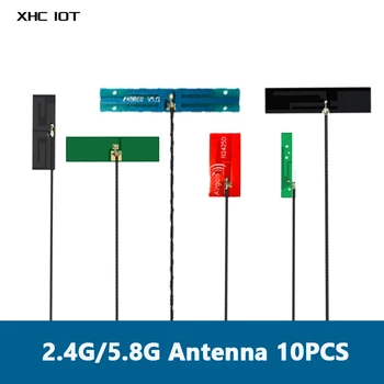 10 шт./лот 2,4 Г 5,8 Г XHCIOT Печатная плата Антенна FPC Антенна Небольшого размера Гибкая Сгибаемая IPX Встроенная антенна Серия антенн 2,4 G