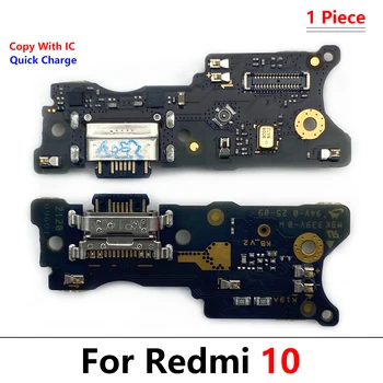 10 шт./лот, USB Зарядное Устройство Док-Разъем Порт Зарядки Гибкий Кабель Микрофона Для Xiaomi Redmi 10 Redmi10 Prime Запасные Части