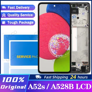 100% НОВЫЙ Оригинальный Для Samsung Galaxy A52s 5G A528B SM-A528B/DS Дисплей Сенсорная панель Экран Дигитайзер Для Samsung A52S A528 LCD