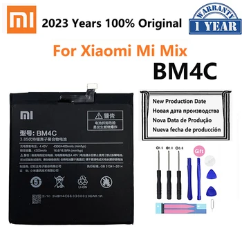 100% Оригинальный Аккумулятор BM4C Для Xiaomi Mi Mix 1 Mix1 XiaomiMix Batteries BM 4C 4400 мАч Замена Телефона Batteria