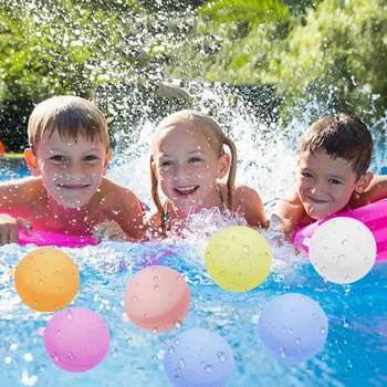 10шт Многоразовых воздушных шариков с водяной бомбой Летняя водная игрушка для детей Бассейн Пляжные Игрушки Развлечения на свежем воздухе Водные игры Игрушки Водяной шар