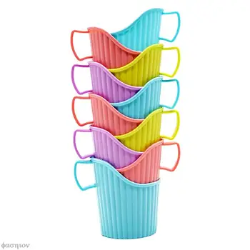 10шт Одноразовый бумажный подстаканник с защитой от ошпаривания, изолированный подстаканник, крышка для чашки, изоляционный чехол для чашки с защитой от ошпаривания (случайный цвет)