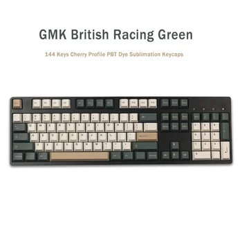 144 клавиши GMK British Racing Green Keycaps Cherry Profile сублимация красителя PBT Механическая клавиатура Keycap для MX Switch