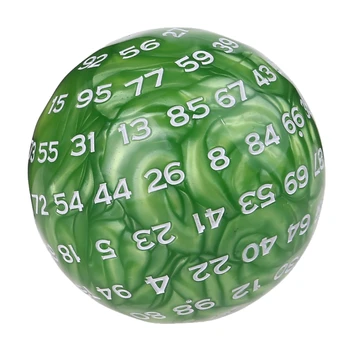 1шт Зеленые Многогранные Кубики с 99 Сторонами Зеленые Неправильные Многогранные Акриловые Кубики Настольный Реквизит Для Ролевой Игры