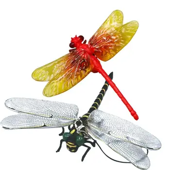 1ШТ Имитационная модель Стрекозы ПВХ Средство от комаров Подвесные украшения Поделки Модель животного для сада на открытом воздухе Кемпинг Рыбалка