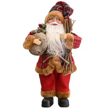 2021 Счастливого Рождества, Кукла Санта-Клауса, Тканевое украшение для Рождественской елки, Подвесное Декоративное украшение Для новогоднего декоративного подарка