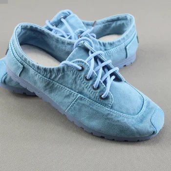 2022 Летние женские одиночные туфли Old Beijing Тканевая обувь Джинсовая парусиновая обувь Женская обувь Женские кроссовки