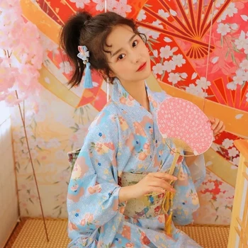 2023 Новое Кимоно в японском стиле для женщин, Улучшенный халат, японский вибрационный рукав, Официальное фото для косплея, Кимоно, Летняя одежда