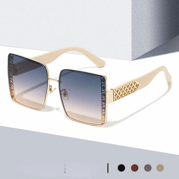 2023 Новые Квадратные Солнцезащитные очки, Женская мода, Винтажные Солнцезащитные очки для улицы, Модный бренд, Дизайнерские Солнцезащитные очки для вечеринок UV400, Gafas