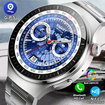 2023 Новые Мужские Смарт-часы WTACH 4 PRO Экран Всегда Отображает Время NFC GPS Отслеживание движения Bluetooth Вызов 1,43 дюймовые AMOLED Смарт-часы