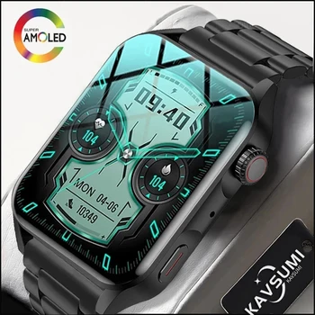 2023 Смарт-часы с NFC Для Мужчин, AMOLED HD Экран, Всегда Отображающий Время Вызова по Bluetooth, Водонепроницаемые Умные Часы Для Женщин Для Android Apple