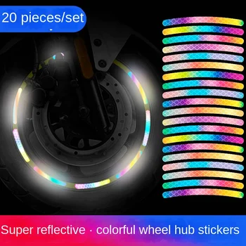 20шт светоотражающих наклеек на колеса велосипеда, предупреждающие наклейки о шинах, 3D Трехмерные наклейки для сбалансированного велосипеда, персонализированный декор
