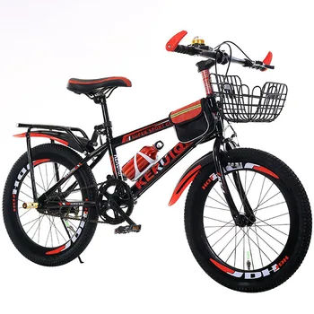 22-дюймовый детский горный велосипед с изменяемой скоростью вращения, рама из высокоуглеродистой стали, нескользящие ножки и комфортное сцепление, седло с двойными тормозами