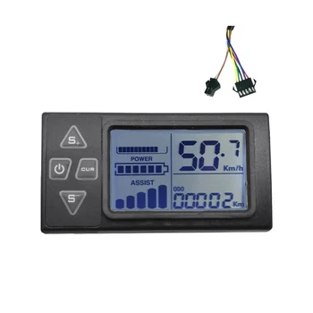 24V 36V 48V 60V S861 ЖК-Дисплей Ebike Display Dashboard Meter для Электрического Велосипеда BLDC Controller Панель Управления (SM Штекер)