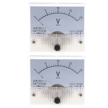 2X вольтметр постоянного тока 0-20 В класса 85C1-V 2,5 аналоговый панельный вольтметр