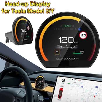 3,54-дюймовый автомобильный дисплей HUD Head Up LCD с цифровым дисплеем приборной панели автомобиля для Tesla Model 3/Y