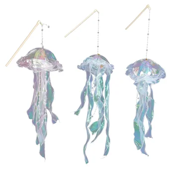 3 Шт Портативный ночник Декоративная лампа в форме фонаря в виде медузы, Светящаяся Подвесная Пластиковая вечеринка