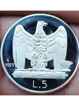 30 мм Италия серебряный блестящий Орел Королевства Памятная Монета Значок Медаль Сувенир Искусство Подарки Сувенир
