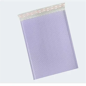 30 шт. светло-фиолетовых пластиковых почтовых ящиков с пузырьками, курьерская упаковка, мягкий конверт, маленькая сумка с пузырьками, противоударная защитная сумка