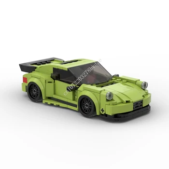 317ШТ MOC Speed Champions Porsche 911 Turbo Модель спортивного автомобиля Строительные Блоки Технологические Кирпичи DIY Сборка Детские игрушки Подарки