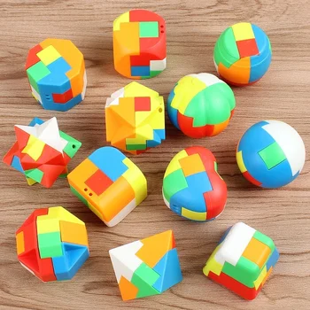 3D головоломка Luban Lock Брелок Логическая игра Magic Cube Интеллектуальные детские развивающие игрушки для детей и взрослых Антистресс