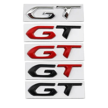 3D Металл GT Логотип Автомобиля Задний Багажник Эмблема Значок Наклейки Наклейка для KIA Peugeot 208 308 508 2008 3008 5008 106 107 206 207 307 406