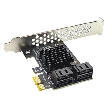 4-портовая карта SATA III PCIe 6 Гбит/с SATA 3.0-PCI Express 1X Адаптер с кронштейном