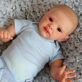 43-сантиметровая 3D-кукла Reborn Baby, мягкая, реалистично выглядящая принцесса из ткани для новорожденных с волосами, отросшими вручную