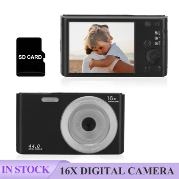 44-Мегапиксельные HD Винтажные 16-кратные цифровые фотокамеры Замедленная съемка 4K Фотографический Компактный Видеомагнитофон для детского подарка