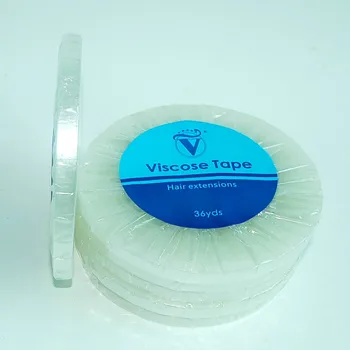 5 Рулонов невидимой итальянской шелковой ленты, прозрачной, как лед, 1 см 36 ярдов Двусторонней клейкой ленты для наращивания волос по утку кожи