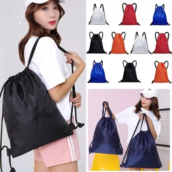 5 цветов, нейлоновый водонепроницаемый рюкзак с толстой веревкой на шнурке, сумка для хранения фитнеса, сумка для мяча, сумка большой емкости.