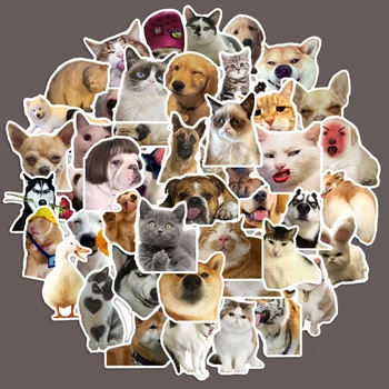 50 забавных креативных наклеек для домашних животных, кошек и собак, чемодан, чемодан, чехол для ноутбука, телефона, наклейки для iPad с декоративными мелкими узорами