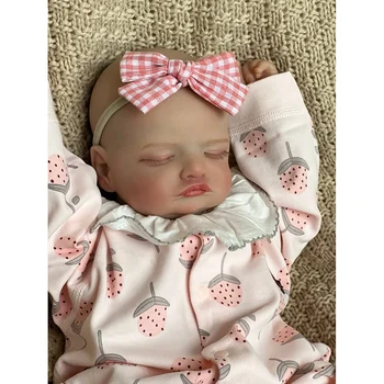 50 см Куклы-реборн Rosalie Реалистичные, реально выглядящие спящие новорожденные куклы-Реборн для девочек, нарисованные вручную волосы