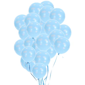 50шт латексных воздушных шаров с металлическими шариками из утолщенного латекса с принтом облаков, принадлежности для Дня рождения и свадебного оформления вечеринки