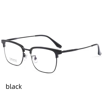 53 мм 2023 Новая мужская квадратная оправа для очков из чистого титана, очки по рецепту, оптические очки 15207