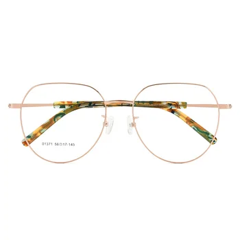 56 мм Удобные ретро круглые очки из сплава для женщин с модными очками, оправы для очков по рецепту для мужчин 01371