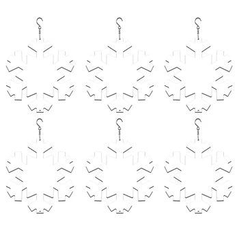 6 упаковок 10-дюймовых сублимационных ветряных блесен, Заготовок, подвесных ветряных блесен, Рождественских подарков для украшения сада на Рождество A