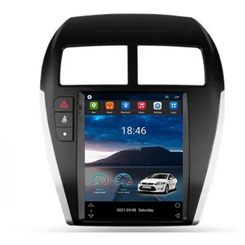 8G 128G QLED-экран Tesla для Mitsubishi ASX 1 2010-2016 Автомобильная радионавигация GPS Стерео Мультимедийный видеоплеер Android 12.0