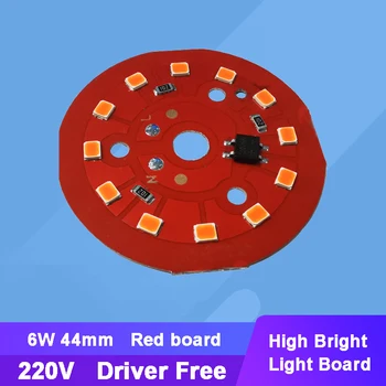 AC 220V красный без драйвера 2835 SMD светодиодный чип лампа Световая доска круглый источник света