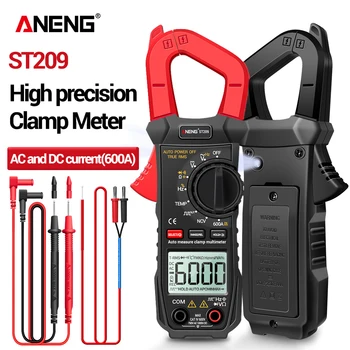 ANENG ST209 Цифровой мультиметр клещевой измеритель Ампер постоянного/переменного тока Измеритель тока 6000 отсчетов Истинно среднеквадратичный вольтметр 400 В Автоматический диапазон