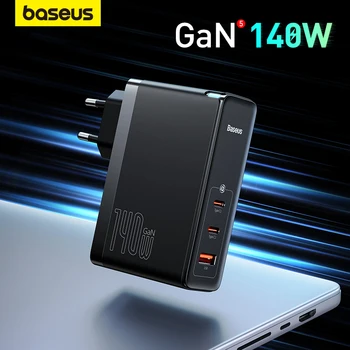 Baseus GaN Charger 140 Вт USB Type C PD Быстрое Зарядное Устройство с Быстрой Зарядкой 4,0 3,0 USB Зарядное Устройство Для Телефона iPhone MacBook Ноутбук Smartph