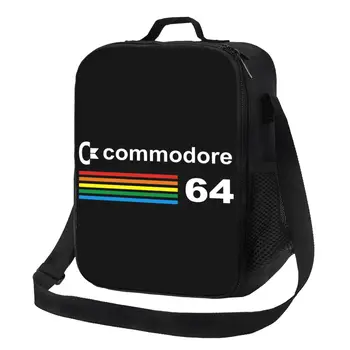 Commodore 64 Компьютерная Изолированная Сумка для Ланча для Школьного Офиса C64 Amiga Geek Nerd Многоразовый Термоохладитель Ланч-Бокс Для Женщин И Детей