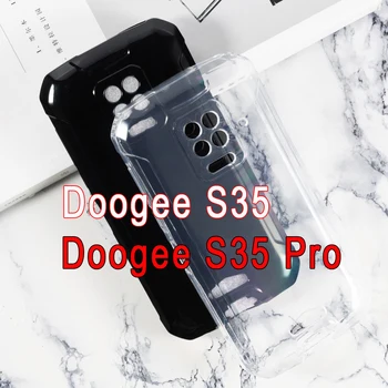 DoogeeS35 Задняя Крышка Для Doogee S35 Pro Case Защитная Оболочка Телефона Черный Прозрачный Роскошный Мягкий TPU Для Doogee S35 Case