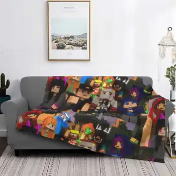 Ed Супер Теплые мягкие одеяла, брошенные на диван / кровать / игру для путешествий, детские мультяшные забавные блоки