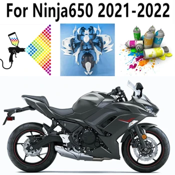 Fit Ninja 650 Индивидуальная Печать Зеленый Классический Принт Черный Полный Комплект Обтекателя Для Ninja650 2021-2022 Кузов Капот