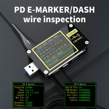 FNB48 USB Тестер напряжения тока Анализатор быстрой зарядки Монитор определения мощности Вольтметр Амперметр Инструменты для тестирования многофункциональные