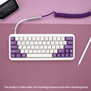GeekCable Ручная Механическая Клавиатура Кабель Для Передачи Данных GMK Theme SP Keycap Тематическая Линия Фиолетового Молочного Цвета С Несколькими Типами Штекеров